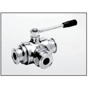 Zawór kulowy trójdrożny typu „T” TriClamp