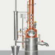 Destylator kolumnowy do destylatów owocowych, whisky, okowity o poj. 50 litrów