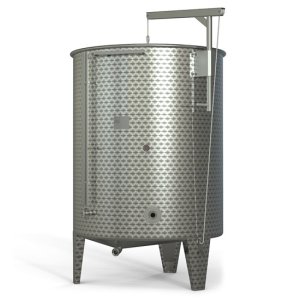 Zbiornik do fermentacji lub przechowywania wina z pneumatyczną pokrywą 