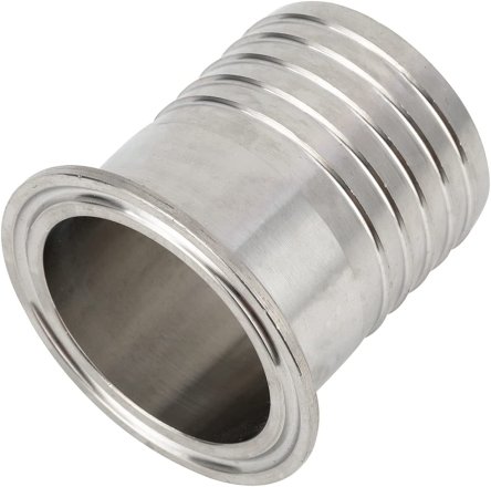 Końcówka karbowa na wąż Triclamp  z kołnierzem 50,5 mm, przeznaczona do węża DN 40