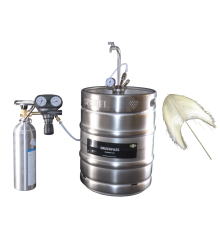 Zbiornik ciśnieniowy (keg) do nagazowywania cydru lub innych napojów, 50 litrów (zestaw)