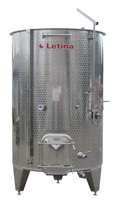 Zbiornik do maceracji i fermentacji wina czerwonego z ruchomą pokrywą